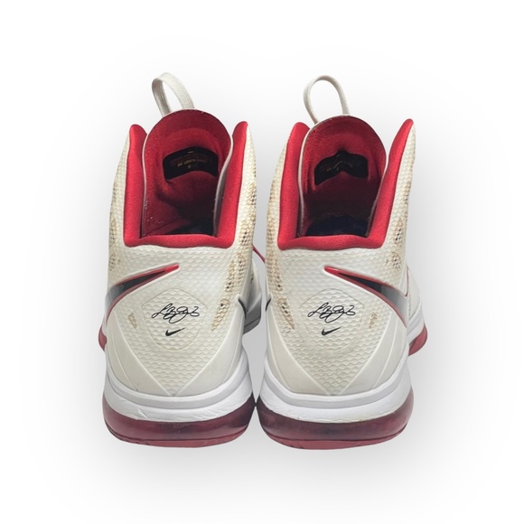 Nike ✔︎ LeBron 8 PS Home Basketball Shoe Sneaker ✔︎ White Sport Red ✔︎ 12D 2011 - Picture 5 of 17